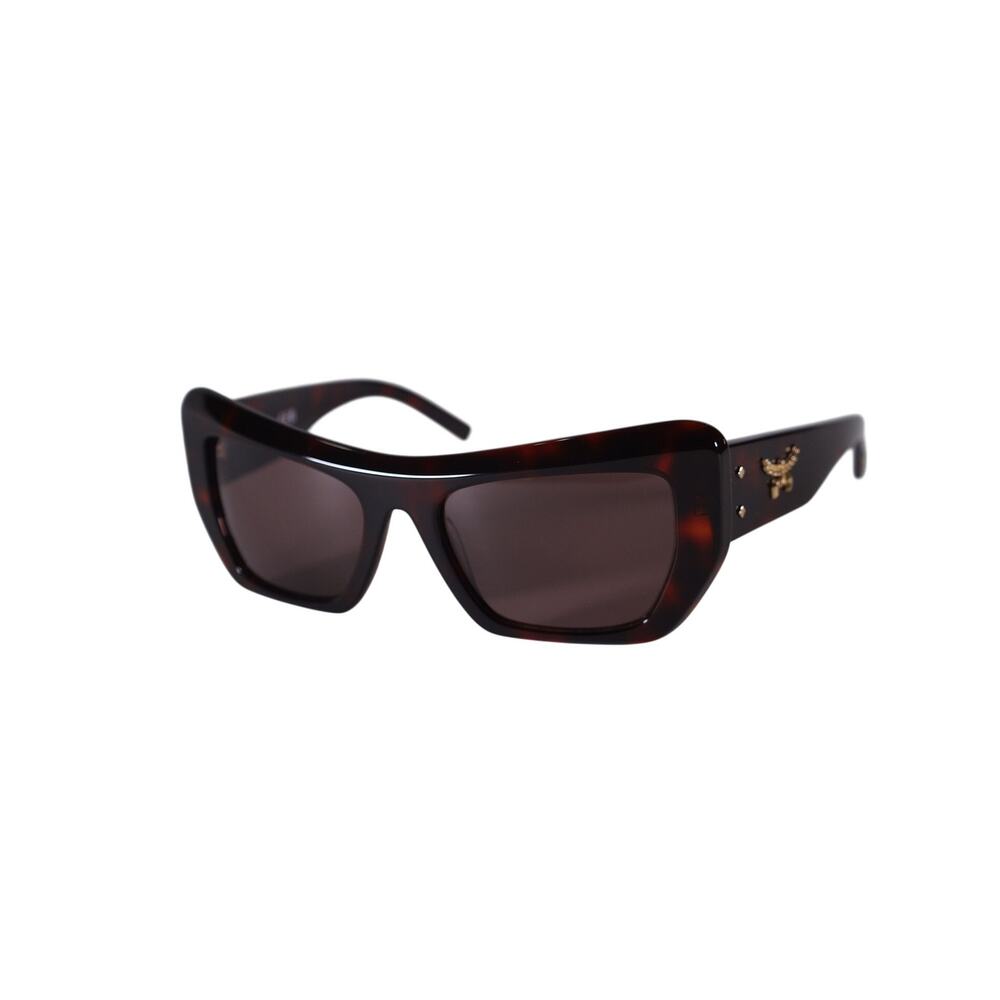 MCM Rectangle Cat Eye Designer Sunglasses - Red Havana / Brown - NWT